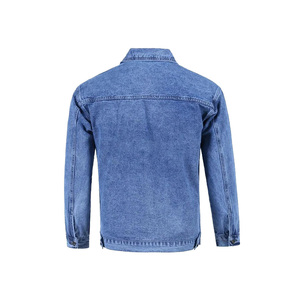 2025 Unisex Solid <b>Quilted</b> Printed Denim Jacket with Hood Button Decoration Spring <b>Summer</b> Autumn Winter Customizable Cotton Liner - Product Image 3