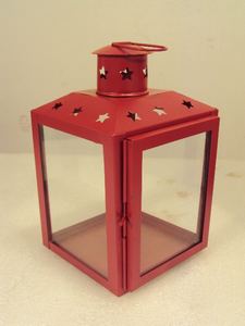 Linterna de Metal de estilo Vintage de diseño antiguo, Color Rojo Negro dorado para colgar y decoración de suelo para sala de estar del hogar - Product Image 6