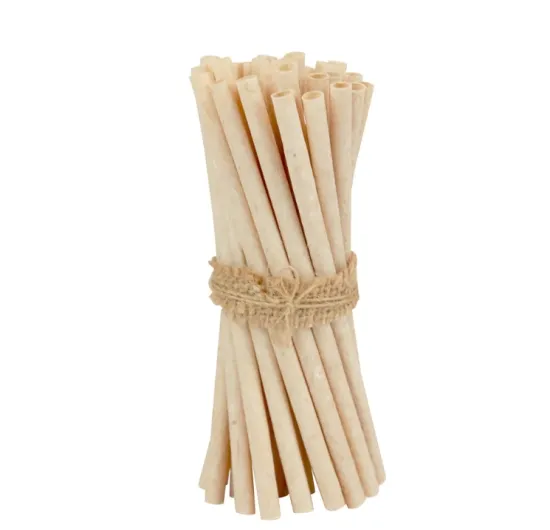 High Quality Wholesale Biodegradable Eco Friendly Reusable Coconut Straws Soft Juice Coffee Drinking