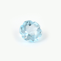 Pierres précieuses de topaze bleue naturelle, 10 mm, taille fleur, pierres brutes certifiées par un tiers, vente en gros, Gopika Exports, bijoux fins
