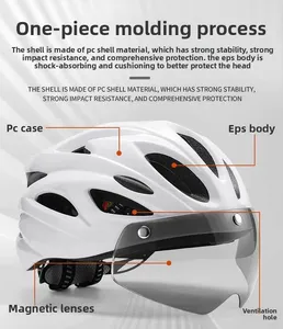 Casco de Ciclismo KUOPIN Eastinear HT-13G Ultraligero con Visera Magnética y Luz Trasera LED, Diseño Transpirable para Ciclismo de Carretera y Montaña - Product Image 2