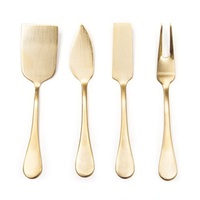 Couteau à beurre à fromage à manche en bois outil de cuisine en acier inoxydable avec matériau en laiton pour un usage domestique