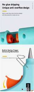20W <b>Mini</b> Hot Melt Glue <b>Gun</b> 7mm Metal Handheld Gluer with US EU UK AU Plug for DIY Craft Repair - Product Image 3