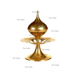 Quemador Bakhoor de latón de color dorado, tamaño y forma personalizados, quemador Dukhoon para uso de fragancia en el hogar y el Hotel - Product Image 1