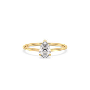 REYES Precio Directo de Fábrica 925 Plata Esterlina Corte de Pera 0.78Ct Moissanite Solitario Anillos GRA Anillo de Compromiso Certificado - Product Image 2