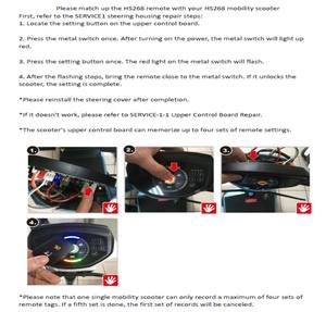 Control Remoto Original HS268 para Scooter Eléctrico de Movilidad, Taiwán 317900-26801 CTM HS-268 Chien Ti, Fácil de Combinar, Operación Sencilla - Product Image 6