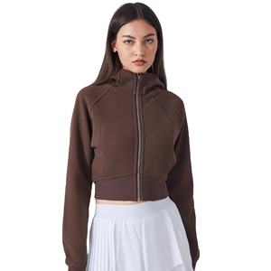 Chaqueta de Yoga Informal para Mujer, Corte Regular, Ajustada, Otoño Invierno, Nueva, con Cremallera, Capucha, Sudadera Tipo Cárdigan, 100% Algodón, Anti-Pilling - Product Image 2