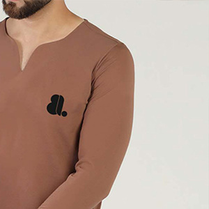 High Quality <b>Men</b> Long Sleeve <b>V</b> <b>Neck</b> Cotton <b>T</b> <b>Shirt</b> <b>V</b> <b>Neck</b> <b>T</b> <b>Shirt</b> Custom Logo <b>Men</b> Long Sleeve <b>V</b> <b>Neck</b> Tee - Product Image 6