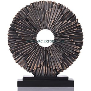 Latest Inexpensive Tabletop Sculpture for Home and Office Decoration Black Color Powder Coated Sculpture With Double Layer Base - Product Image 1