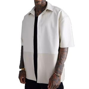 Wholesale Price <b>Men</b> Leather <b>Shirt</b> Slid Material Latest Design Breathable Leather <b>Shirt</b> at Affordable Price OEM/ODM Service - Product Image 2