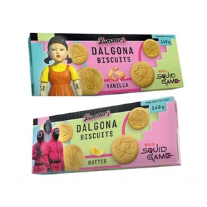 Dalgona บิสกิตข้าวสาลีรสวานิลลา140กรัมขนมปลาหมึกแสนอร่อยแบบเกาหลี - Product Image 1