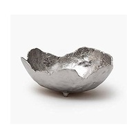 Bol décoratif en métal pour servir les fruits Bol à crème glacée Produit de table décoratif Cadeau de mariage et artisanat Bol de service rond Fournisseur