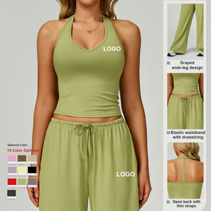 Conjunto de ropa de yoga personalizada de alta calidad, entrenamiento de secado rápido, ropa deportiva para correr para mujer, conjunto de yoga - Product Image 1