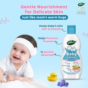 Loción Corporal para Bebés Dabur para una Hidratación Diaria Suave, Cuidado de la Piel de Recién Nacidos y Bebés con Ingredientes Naturales - Product Image 1