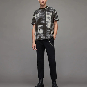 Fabricant de t-shirts pour hommes délavés à l'acide T-shirts pour hommes Tie Dye T-shirt uni en coton de haute qualité pour hommes - Product Image 3