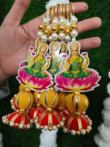 Ensemble de pendaison ganesh ji lakshmi ji artisanal navratri mariage festif diwali puja cadeaux décor à la maison laxmi ganesh entrancedecor - Product Image 5