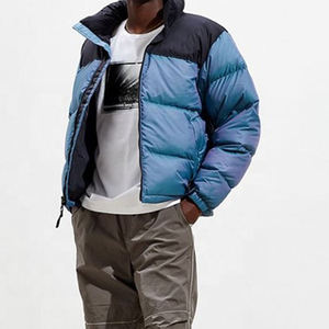 Venta al por mayor de invierno hombre al aire libre lona Puffer chaqueta abrigo de talla grande cálido a prueba de viento para los hombres logotipo personalizado - Product Image 1