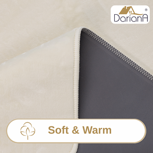 Tapis de salon rectangulaire DarianA en velours polyester, couleur unie, moderne, antidérapant, à poils ras, tufté, avec envers en caoutchouc, moyen - Product Image 4