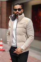 Manteau d'hiver imperméable pour homme avec garniture en fourrure, poches zippées, satiné, épais et chaud, vêtement d'extérieur décontracté pour temps froid – Vente en gros