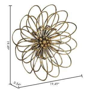 Colgante de pared arte decoración escultura Floral para el hogar Hotel restaurante Oficina sala de estar colgante de pared artes casa calentamiento decorativo - Product Image 4