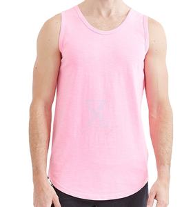 Débardeur 100% coton sans manches en maille spandex tricoté respirant pour hommes, décoration imprimée de style de rue - Product Image 2