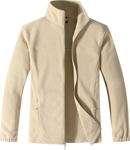 Chaqueta Sherpa de microfibra de poliéster 100 para hombre, abrigo acogedor para recreación al aire libre, tela de camuflaje suave, chaquetas de lana Polar a prueba de viento - Product Image 1
