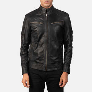 Veste d'hiver pour hommes Top Design avec col montant manches longues 100% cuir de haute qualité personnalisable prix raisonnable - Product Image 2