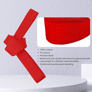 Cinturón de Judo hecho en fábrica 100% algodón Color y logotipo personalizados Artes marciales Karate Ajuste universal 2017 - Product Image 2
