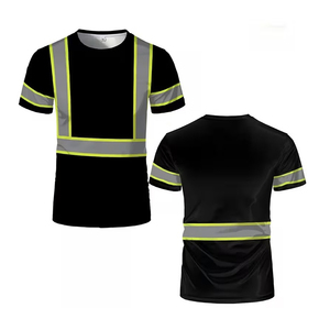 T-shirts de travail à manches courtes à séchage rapide pour les ouvriers du bâtiment, haute visibilité, réfléchissants, vêtements de travail haute visibilité - Product Image 3