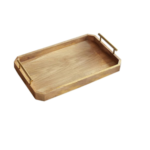 Plateau de service en bois fait main avec poignées pour la décoration intérieure plateau de service en bois Design unique plateau de service en bois léger - Product Image 6