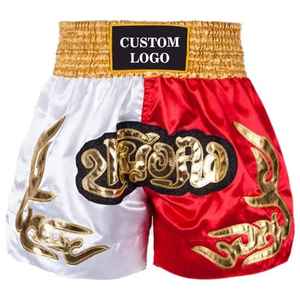 กางเกงมวยไทยขาสั้นสองสีกางเกงมวยฟิตเนสกางเกงฝึกซ้อมและต่อสู้ - Product Image 5