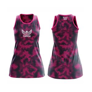 Maillots de netball réversibles personnalisés pour hommes, sans manches, imprimés, imperméables, sans coutures, en spandex/coton, séchage rapide - Product Image 3