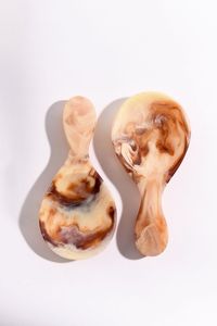 CHEVRONS CUSTOM STRIKING HANDMADE 100% Serveurs à salade en résine pour la maison et l'hôtel Comprend une cuillère à crème glacée Service à salade - Product Image 3