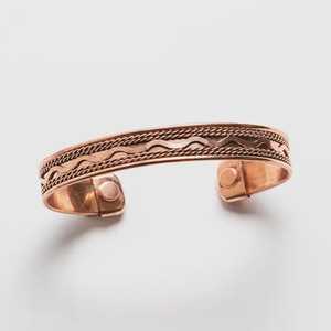 Pulsera de cobre puro forjado a mano - Product Image 1