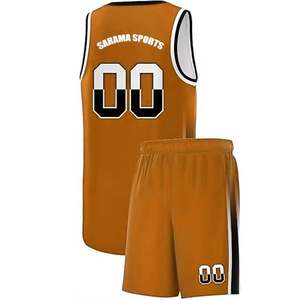 Uniforme de baloncesto para hombres bordado personalizado para jóvenes universitarios material de poliéster de talla grande sublimación impresa - Product Image 6