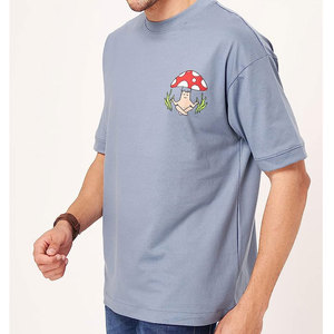 T-shirt ample et à la mode pour hommes, vêtements d'été surdimensionnés 100% coton pour hommes, vente en gros par Oem Service - Product Image 2
