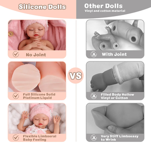 Muñeca Reborn <span class=keywords><strong>de</strong></span> Silicona Completa <span class=keywords><strong>de</strong></span> 12 Pulgadas Babeside <span class=keywords><strong>Nancy</strong></span>, Modelo <span class=keywords><strong>de</strong></span> Bebé con Tacto Real y Función <span class=keywords><strong>de</strong></span> Chupete para Jugar y Regalar - Product Image 5