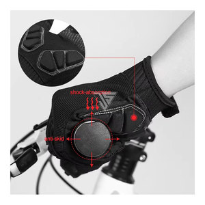 Gant d'hiver personnalisé avec doigts complets en tissu polyester extensible usagé, cuir synthétique, impression silicone, rembourrage - Product Image 4