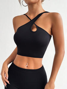 Soutiens-gorge de sport professionnels pour femmes pour la course à pied Fitness Séchage rapide Sling Front Yoga pour le printemps - Product Image 5