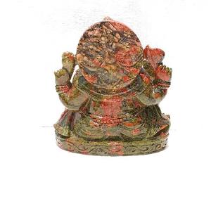 Estatua tallada de Ganesha hecha a mano, unakita Natural, piedra curativa de cristal, hecha en la India, venta al por mayor - Product Image 4