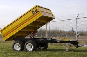 Tracteur agricole Remorque à bascule hydraulique pour tracteurs/Remorque à benne basculante à 2 roues Remorque agricole à usage tout-terrain - Product Image 4