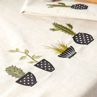 100% serviettes de cuisine en coton brodé de qualité supérieure conception séchage rapide tissu naturel doux Durable grande taille motif de broderie personnalisé