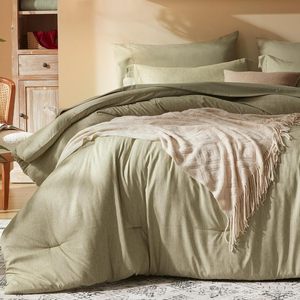 Ensemble de couette 7 pièces Sage King ensemble de literie doux pour toutes les saisons avec couette, drap plat, drap housse, taies d'oreiller et shams - Product Image 1