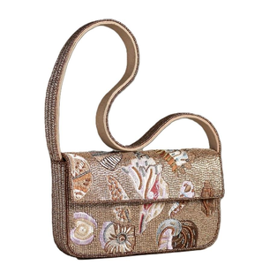 Bolso de mano con cuentas de semillas de estilo moderno con bordado hecho a mano, bolso bordado con cuentas de arte con cremallera de MD HANDICRAFTS - Product Image 5
