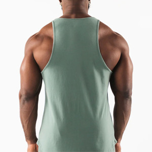 Label privé 100% coton hommes Gym débardeur Fitness vêtements de sport gilets personnalisé OEM service entraînement hommes débardeur à vendre - Product Image 2