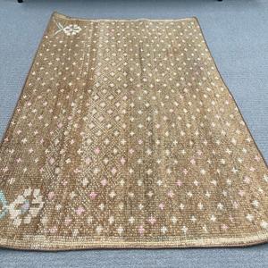 Turkish Vintage Rug 2.4x3.7 ft (74x113 cm), <b>Brown</b> Camouflage <b>Wool</b> Rug - Product Image 2