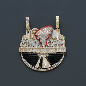 Invierte en un Estilo Urbano con Nuestro Último Colgante de Plata de Ley 925 con Diamantes de Hip Hop, Claridad VVS, para Fiestas - Product Image 1