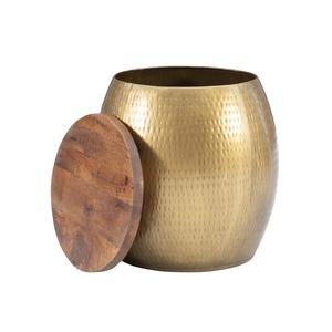 ชุดเหล็ก3สีทองพร้อมฝาไม้ไผ่แบบหมุนขอบสำหรับใช้ในครัวเรือนในเชิงพาณิชย์ทนทาน - Product Image 5