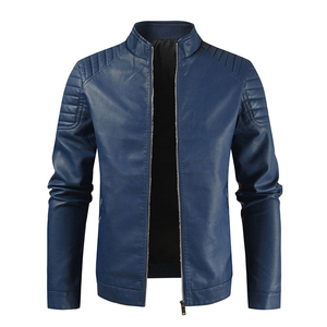 Chaqueta de cuero de vaca resistente al agua para hombre 2025, diseño de Color personalizado, cuello levantado, alta calidad, nueva moda para invierno - Product Image 1