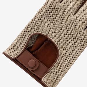 OEM Driven Gants Mode Respirant Crochet Cachemire En Cuir Véritable Robe De Conduite Gants Bouton Sangle Meilleur pour Adulte Hommes Femmes - Product Image 3